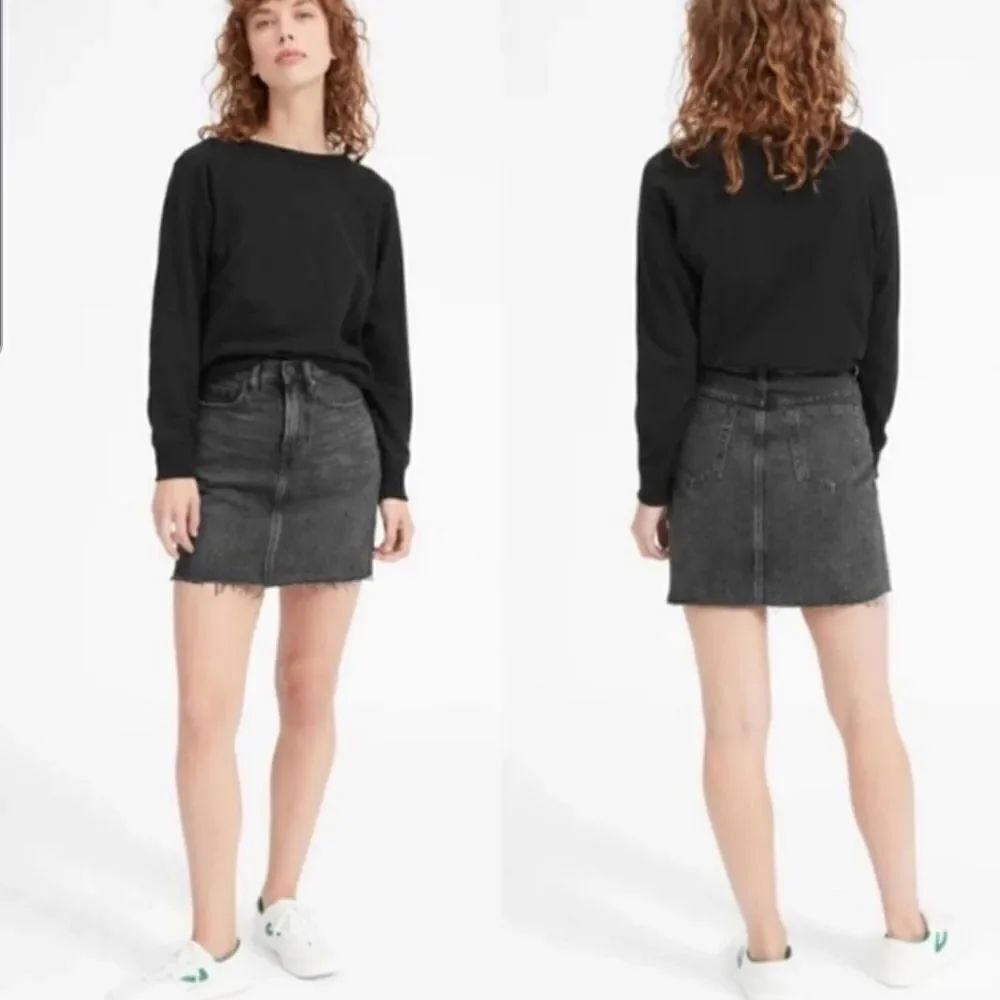 Everlane the denim skirt washed black sz 29